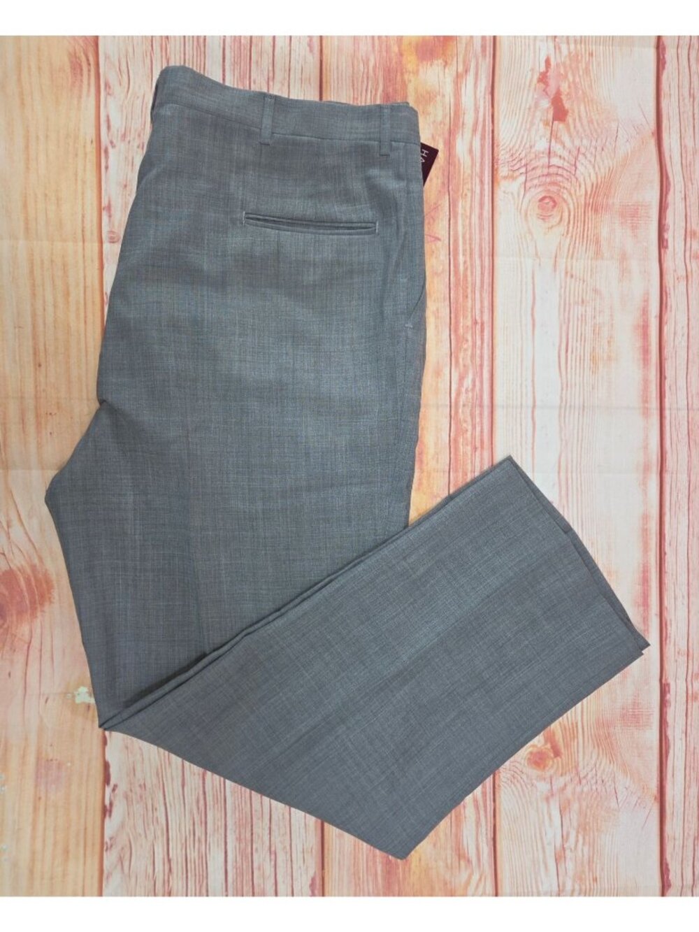Haggar Imperial Mens Gray Dress Pants 42x31 Lightweight Classic Fit